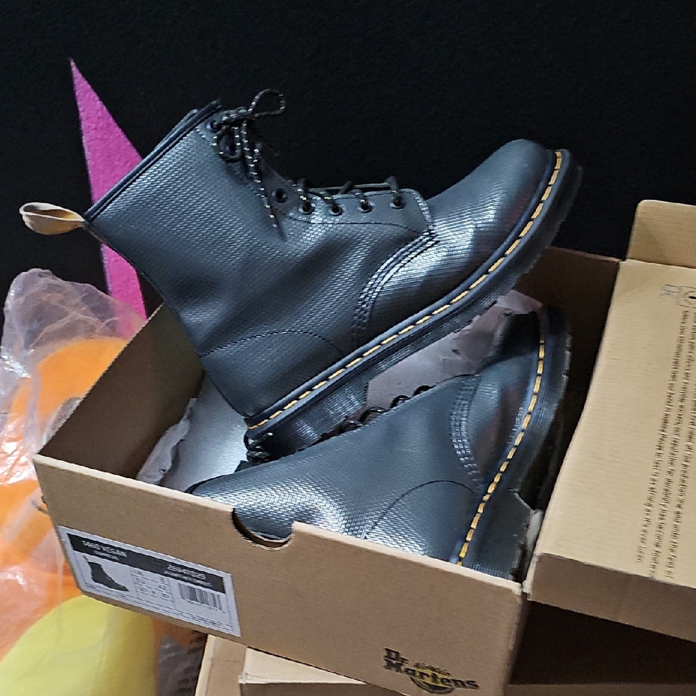 Dr. Martens Charcoal Leather Boots